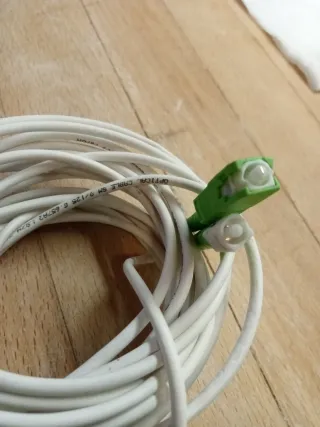 Cable Fibra Óptica 5m Blanco