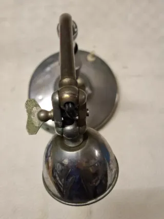 Lampada da tavolo metallo anni '50 da restaurare