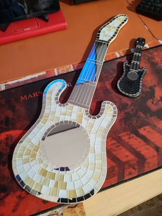 Espejo Guitarra Mosaico Decorativo Pared x2