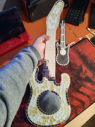 Espejo Guitarra Mosaico Decorativo Pared x2