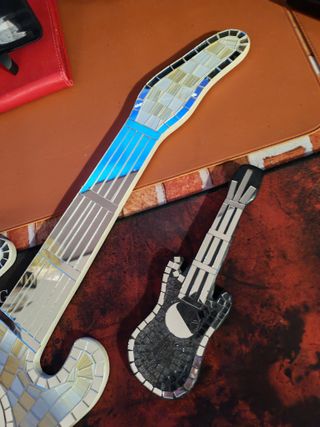 Espejo Guitarra Mosaico Decorativo Pared x2