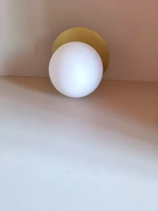 Applique da parete dorato e bianco