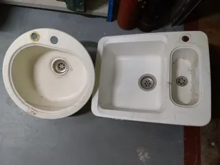 2 Fregaderos de Cocina Blancos