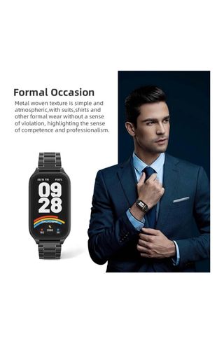 Correa Metal Negra Xiaomi Smart Band 9 Active