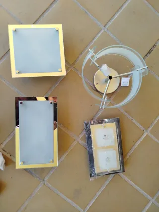 Lampada e applique da parete argentati