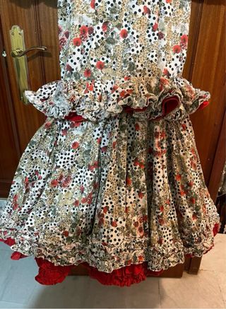 Traje de Flamenca Multicolor con Volantes