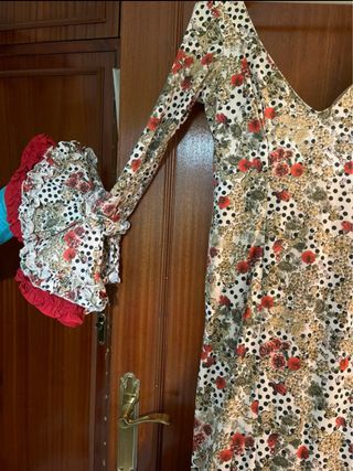 Traje de Flamenca Multicolor con Volantes