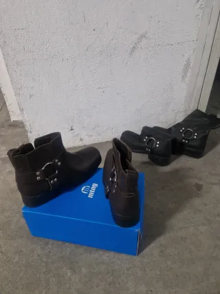 Botas moteras marrones y negras