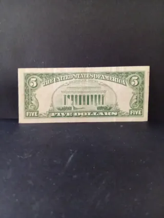 5 Dollari Serie 1963  Red Seal Corcolato