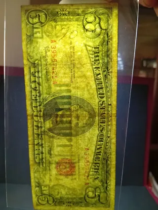 5 Dollari Serie 1963  Red Seal Corcolato