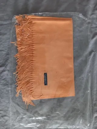 Bufanda India Cachemir real Naranja