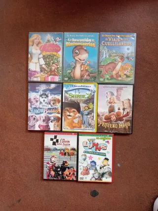 Lote 8 Películas DVD Infantiles Variadas