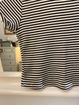 Camiseta cropped de rayas