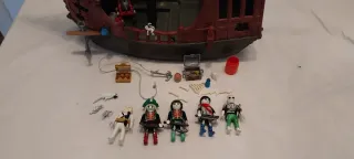 Playmobil,barco fantasma,lote,barco,piratas,isla