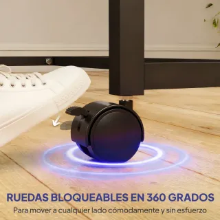 Mesa de Ping-Pong Plegable con 4 Ruedas Red 2 Pala