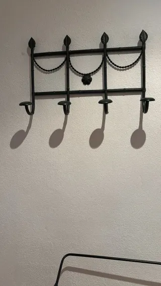 Recibidor Forja con Espejo y Percha artesanal.