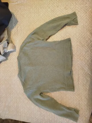 Cárdigan punto verde pastel