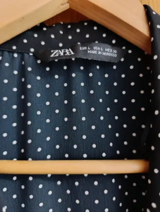 Mono Zara lunares negro talla L