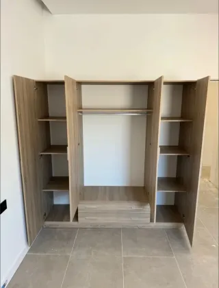 Armario modular madera color beige