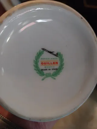 Jarrón porcelana pájaro flores