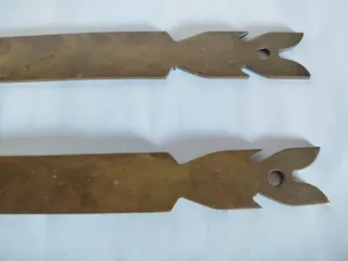 Pareja Tenedor y Cuchara Bronce Macizo