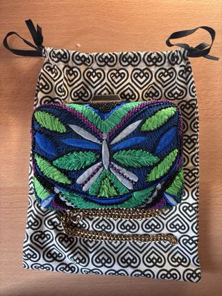 Bolso fiesta bordado mariposa Tintoretto