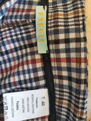 Pantalón de cuadros mujer