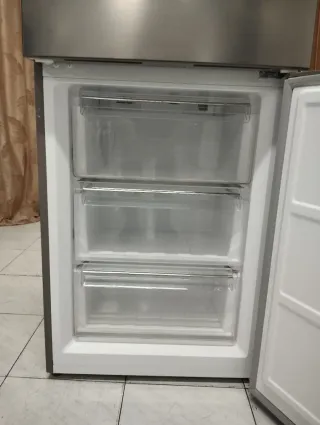 NEVERA HAIER 1.85+60cm Acero inoxidable+ garantía