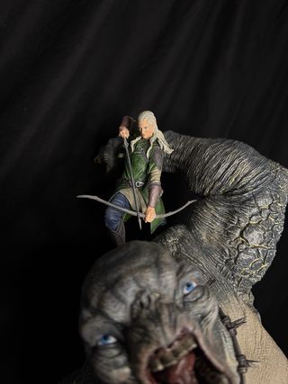 Diorama Legolas y Troll Cavernas