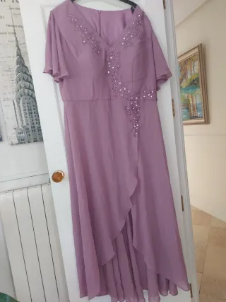 Conjunto Kaftan y Pantalón Palazzo Morado