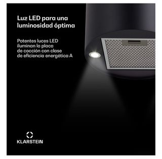 Campana Isla Klarstein Beretta Ø35cm Negra