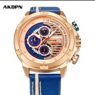Reloj AKDPN Hombre Azul y Dorado