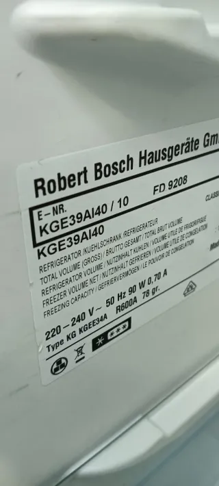 NEVERA BOSCH ACERO INOXIDABLE NO FROST A+++ 201X60