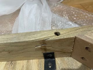 Mesa de comedor de madera maciza de mango