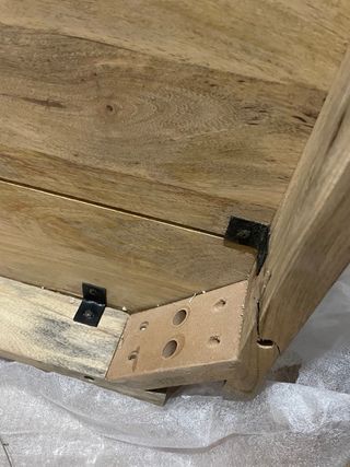 Mesa de comedor de madera maciza de mango