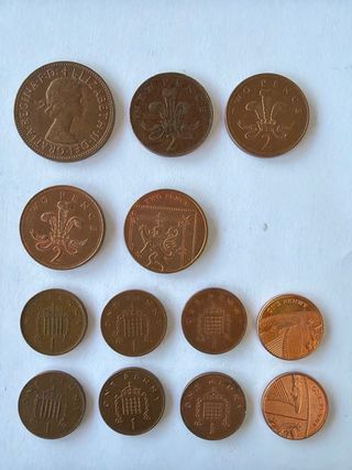 Lote 13 Monedas antiguas Reino Unido