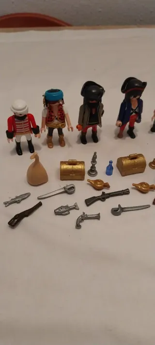 Playmobil,piratas,barco,lote,fortaleza,isla