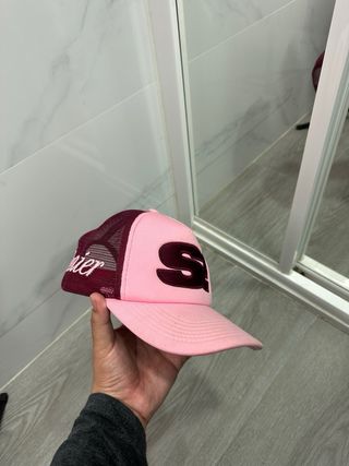 Gorra Satenier Trucker Rosa y Morado
