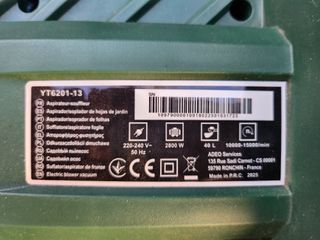 Aspirador Soplador Hojas 2800W