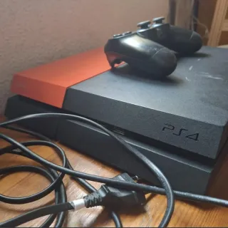 Consola PS4 Roja + Mando + Cable
