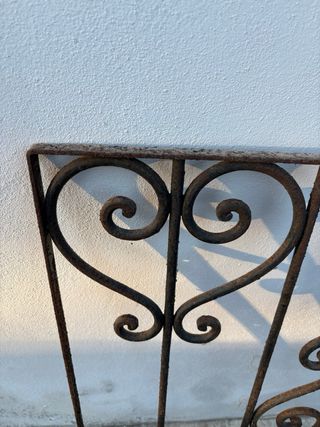 Verja de forja de hierro decorativa