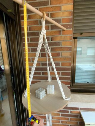 Estante Macramé Colgador Redondo