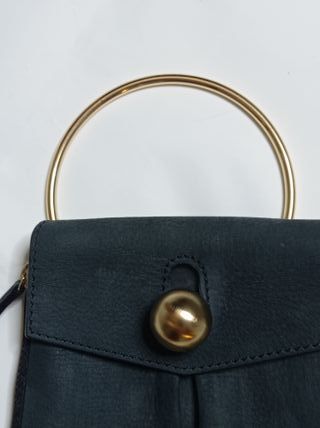 Bolso Fendi Nobuk Azul y Dorado