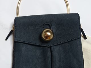 Bolso Fendi Nobuk Azul y Dorado