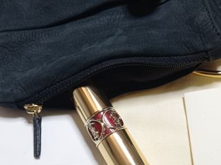 Bolso Fendi Nobuk Azul y Dorado