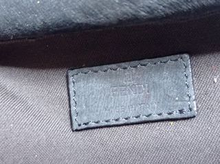 Bolso Fendi Nobuk Azul y Dorado