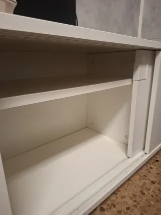 Mueble TV blanco 100x35x52 cm