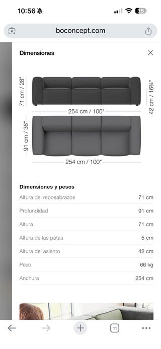 Sofá Boconcept carmo Gris