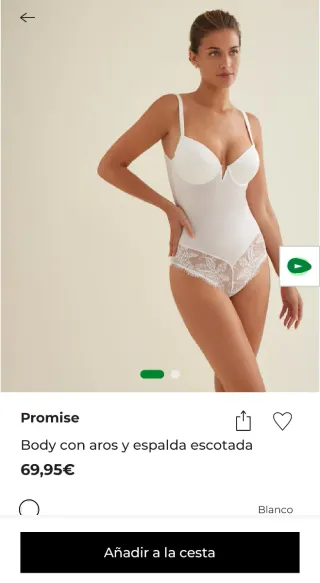 85B. Body de novia con espalda escotada