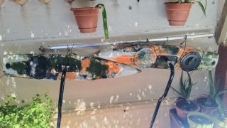 Kayak preparado para pesca
